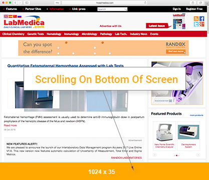 Scrolling On Bottom Of Screen