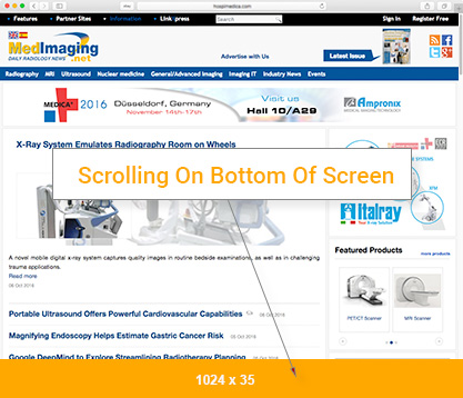 Scrolling On Bottom Of Screen